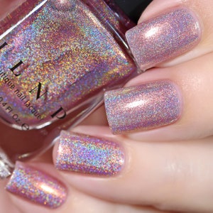 Morning Rays Mauve Pink Holographic Shimmer Nail Polish image 5