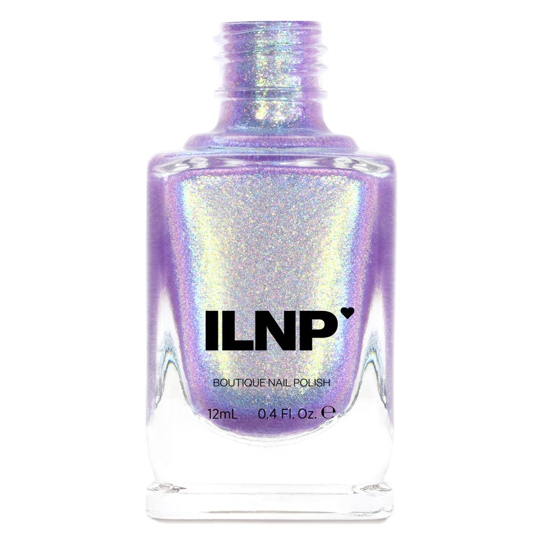 Downtown Iridescent Purple Holographic Jelly Nail Polish image 2