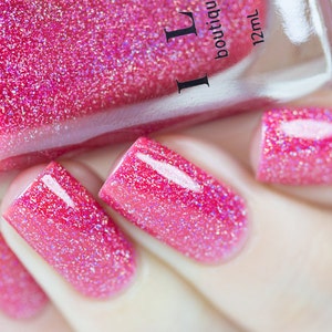Jello Shot - Paradise Pink Holographic Sheer Jelly Nail Polish