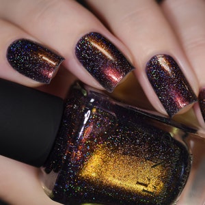Rock Bottom - Blue-Brown Holographic Nail Polish