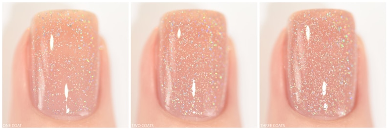 Sandy Baby Peach Beige Holographic Sheer Jelly Nail Polish image 5