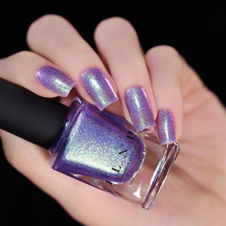 Drive-in Iridescent Deep Purple Holographic Jelly Nail - Etsy