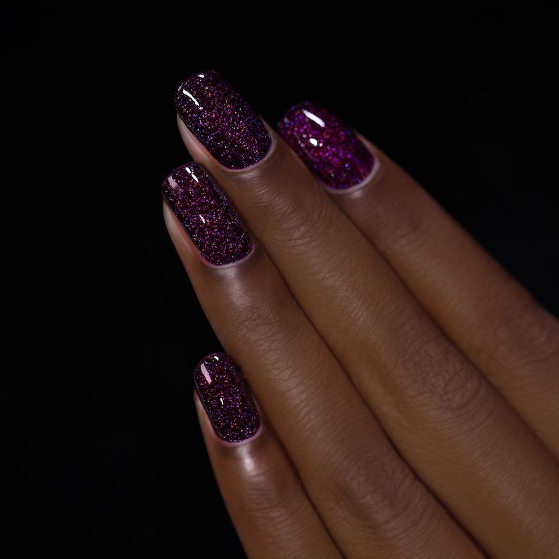 Madeline - Delicious Dark Berry Holographic Nail Polish image 6