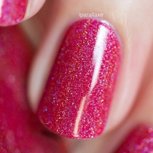 Closure Apple Red Holographic Nail Polish image 6