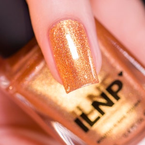 Sundown - Peachy Gold Holographic Shimmer Nail Polish