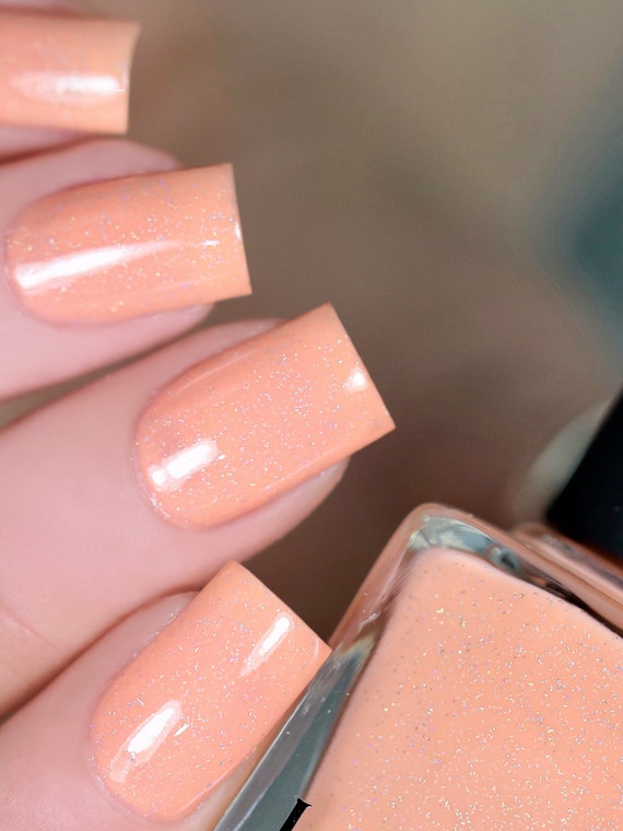 Dreamsicle - Creamy Melon Holographic Nail Polish - Etsy