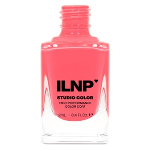 Summer Warm Neon Coral Pink Cream Nail Polish image 2