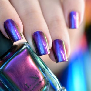 Tilted Purple, Magenta, Orange, Green Color Shifting Ultra Chrome Nail Polish image 9