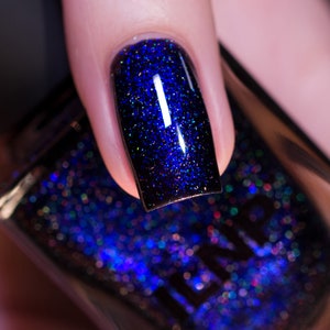 Nocturnal - Black Holographic Shimmer Nail Polish