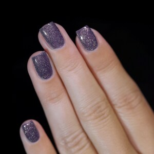 Chateau Charcoal Grey Holographic Shimmer Nail Polish image 4