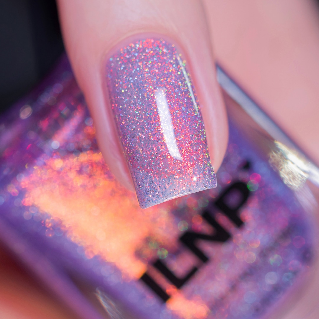 Light Blue Fairy Dust Nails That Shine