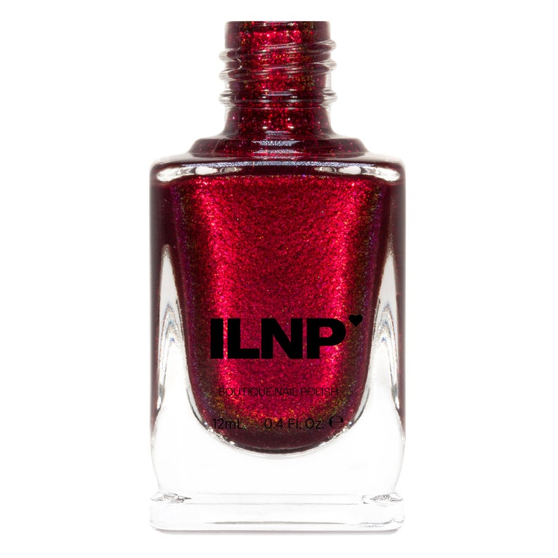 Ruby Vibrant Red Shimmer Nail Polish image 2