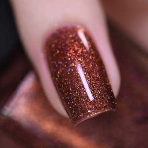 Misery - Fiery Burnt Orange Holographic Nail Polish