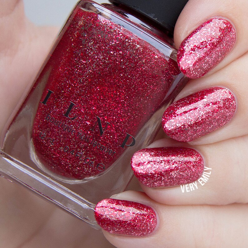 Cherry Luxe Rich Red Holographic Nail Polish image 4