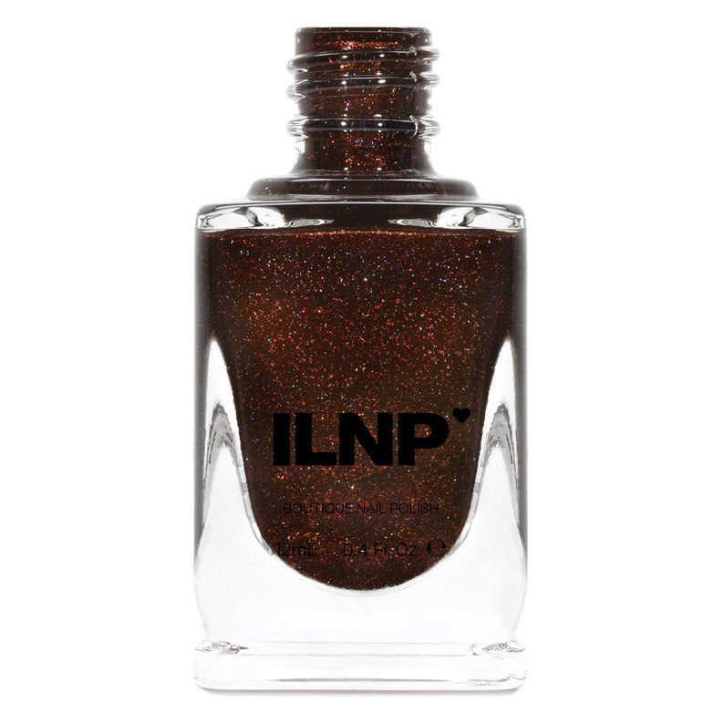 Overnight Bag Espresso Brown Holographic Nail Polish image 2