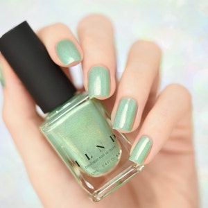 Princeton Refined Mint Green Holographic Nail Polish image 3