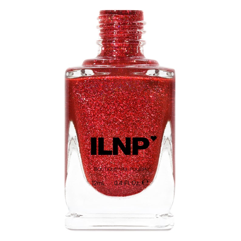 Cherry Luxe Rich Red Holographic Nail Polish image 2