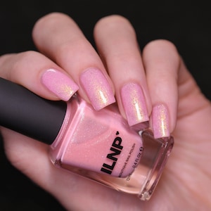 Fairy Floss Pastel Pink Shimmer Nail Polish image 2