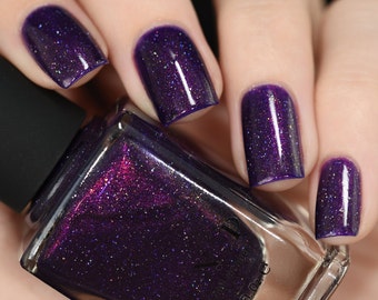 Storytelling - Sultry Dark Purple Holographic Nail Polish