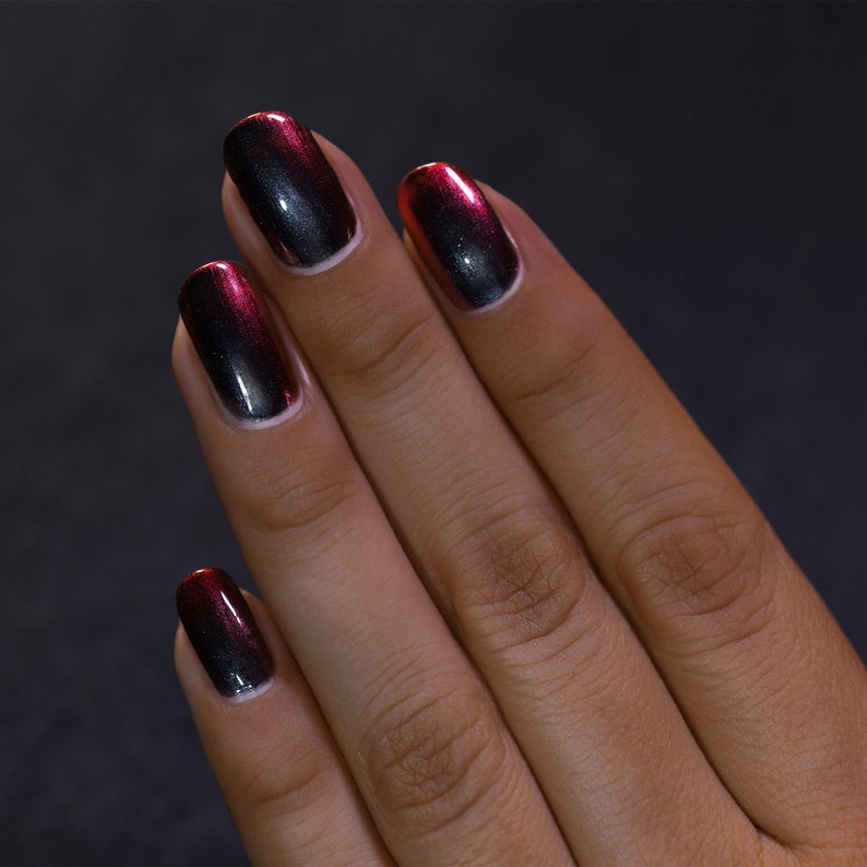Eclipse Black-to-Red Ultra Chrome Nail Polish image 8