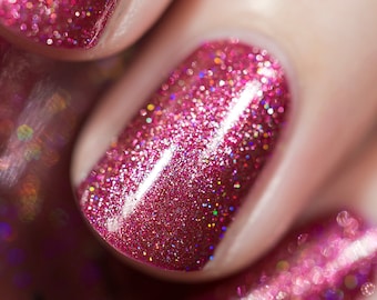 Velvet Rope - Dark Magenta Holographic Metallic Nail Polish
