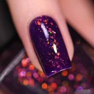 Jinx - Deep Purple Jelly Shimmer Nail Polish