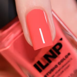 Summer Warm Neon Coral Pink Cream Nail Polish image 1