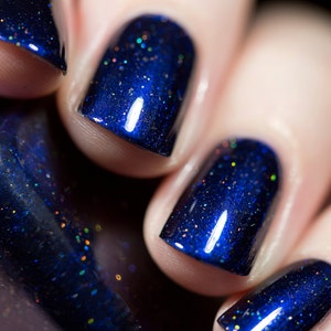 Looking Up - Midnight Blue Holographic Nail Polish