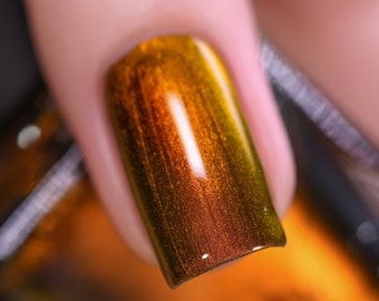 Abundance -  Red, Orange, Bronze, Gold Color Shifting Ultra Chrome Nail Polish