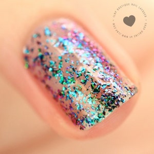 Supernova -  Green, Teal, Blue, Purple Ultra Chrome Color Shifting Flakie Nail Polish