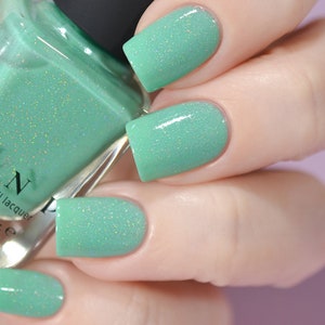 Riding Waves Vivid Mint Holographic Nail Polish image 9