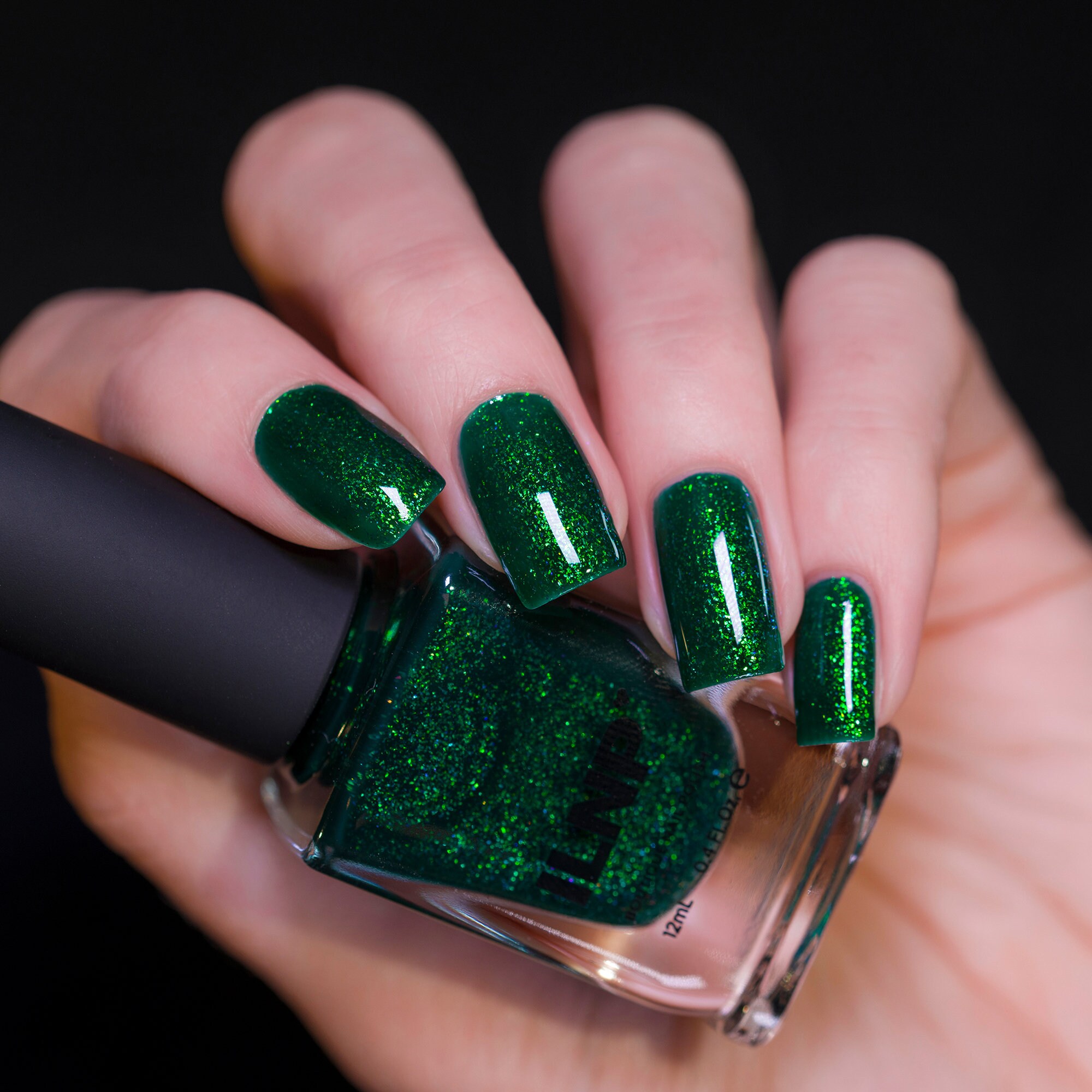 emerald green dress nail polish Good Fortune - Radiant Shimmer Crystal Mini Dress