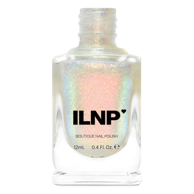 Limitless Vivid Pink, Bright Green Iridescent Topper Nail Polish image 2