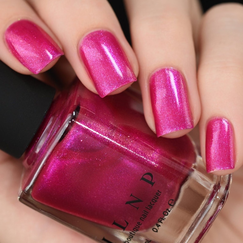 Pucker Up Vibrant Pink Shimmer Nail Polish image 1