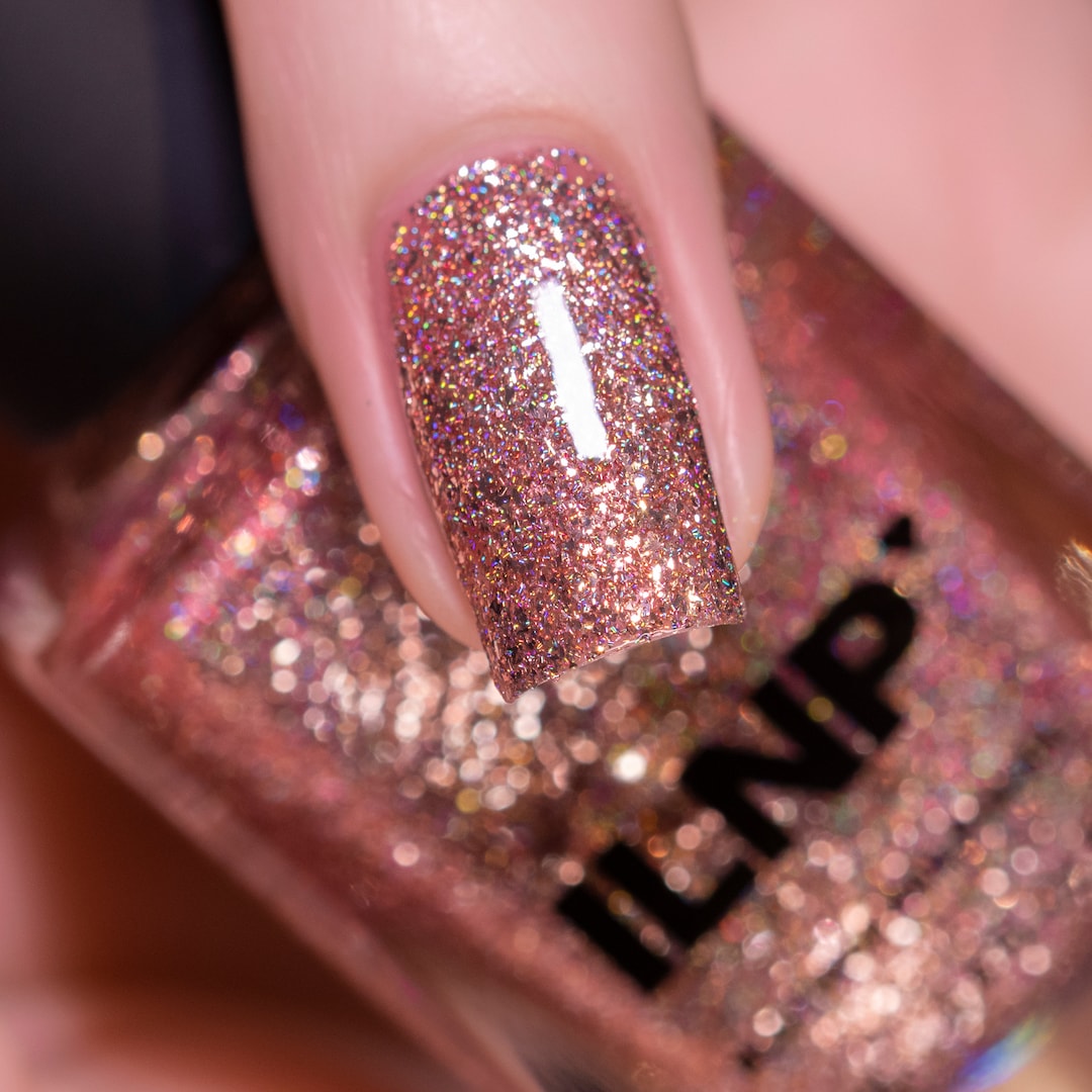 Juliette - Rose Gold Holographic Nail Polish - Etsy