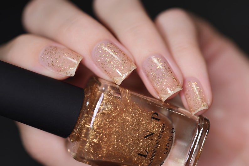 Karma Gold Flake Top Coat Nail Polish image 3