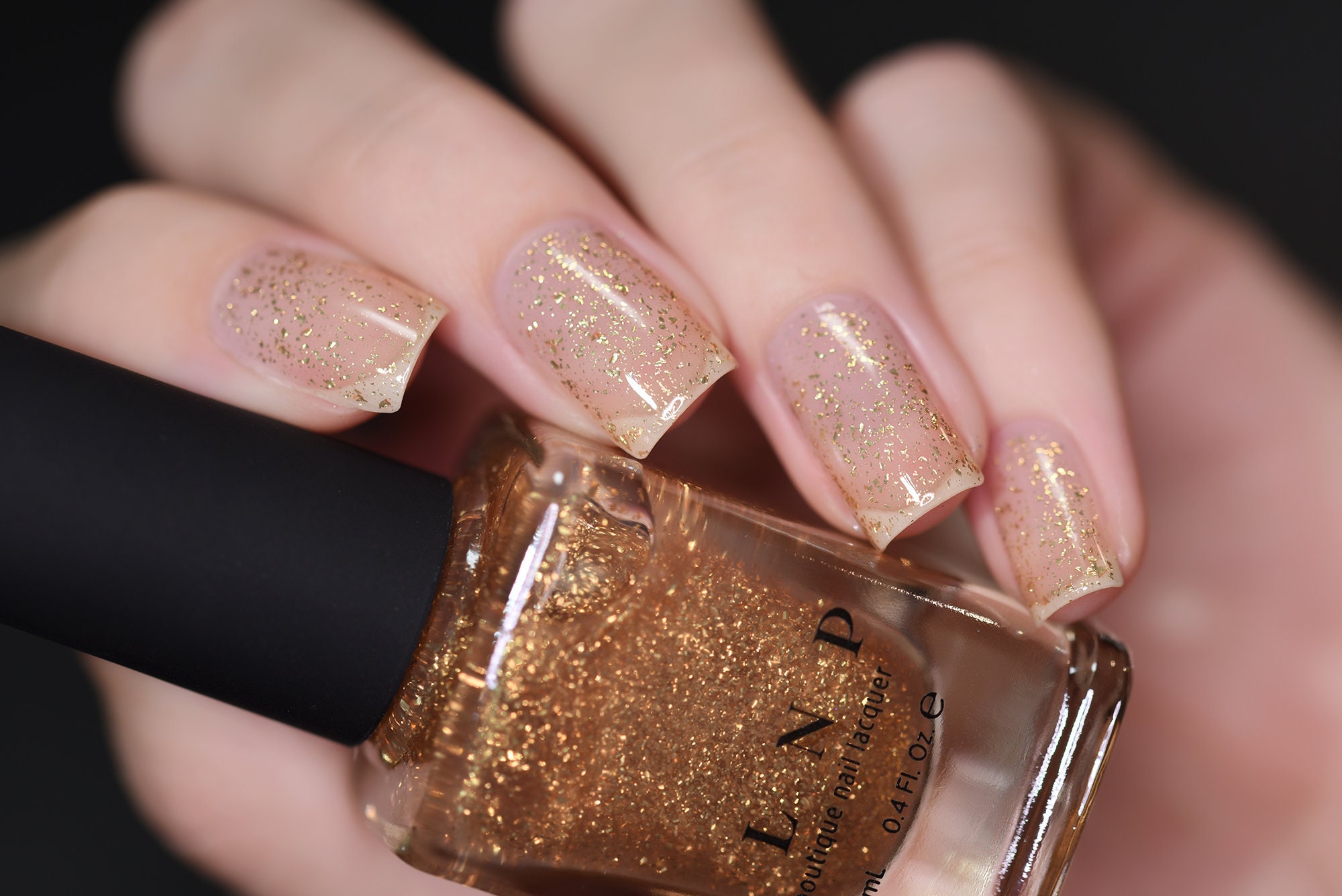 nn-bbs sparkle nude カルマ - ゴールドフレークトップコートネイルポリッシュ - Etsy 日本