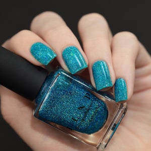 Surfboard Tropical Turquoise Holographic Sheer Jelly Nail Polish image 3