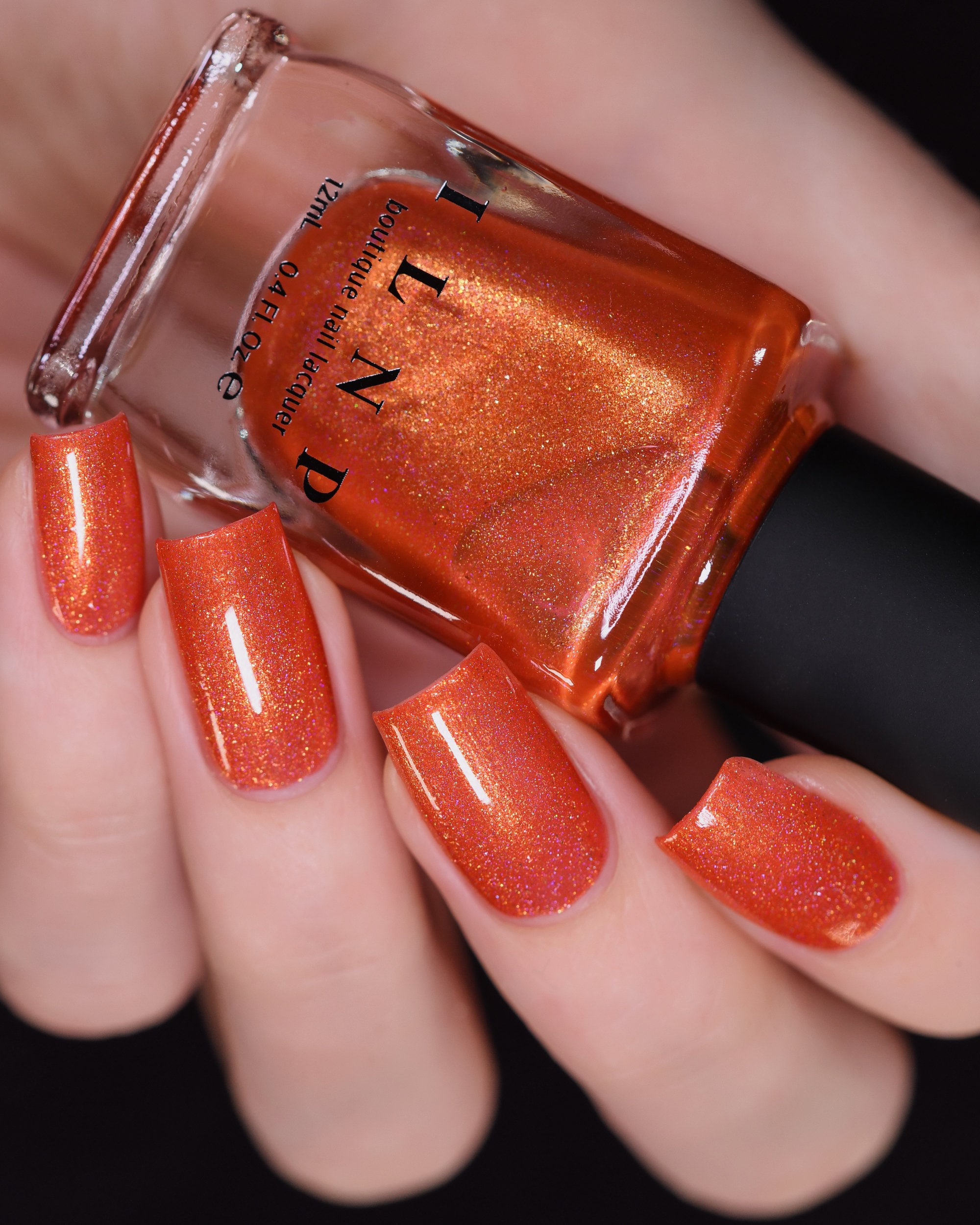 ILNP Trick Or Treat - Vivid Orange Holographic Ultra Metallic Nail