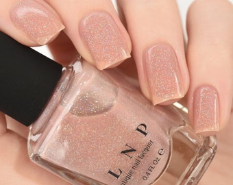 Sandy Baby - Peach Beige Holographic Sheer Jelly Nail Polish