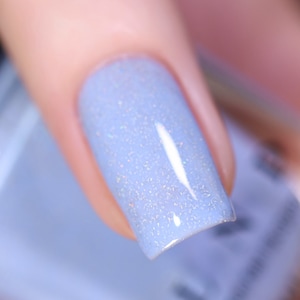 Carried Away - Creamy Periwinkle Blue Holographic Jelly Nail Polish