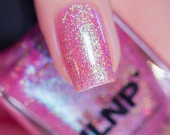Pixie Party - Luminous Pink Holographic Jelly Nail Polish