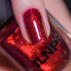 Ruby Vibrant Red Shimmer Nail Polish image 1