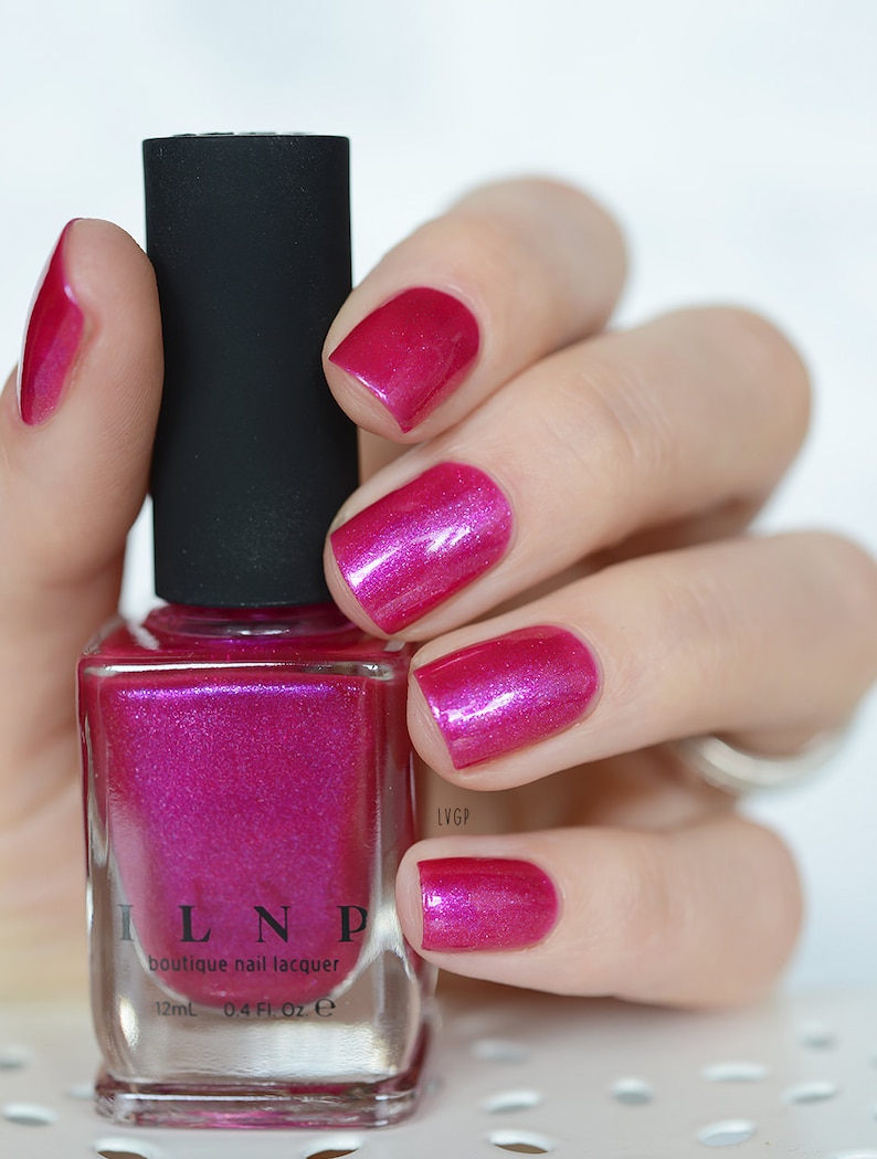 Pucker Up Vibrant Pink Shimmer Nail Polish image 4