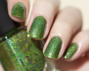 Limelight - Bright Lime Green Holographic Nail Polish