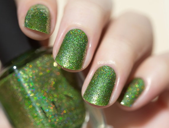 Limelight Bright Lime Green Holographic Nail Polish - Etsy