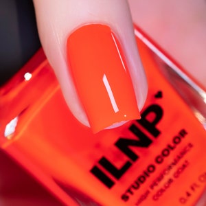 Turbocharged - Energizing Neon Orange Cream, Studio Color High Performance Color Coat Nail Polish