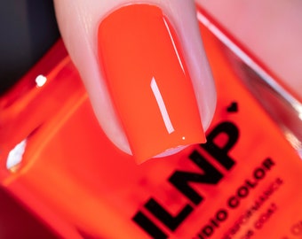 Turbocharged - Energizing Neon Orange Cream, Studio Color High Performance Color Coat Nail Polish