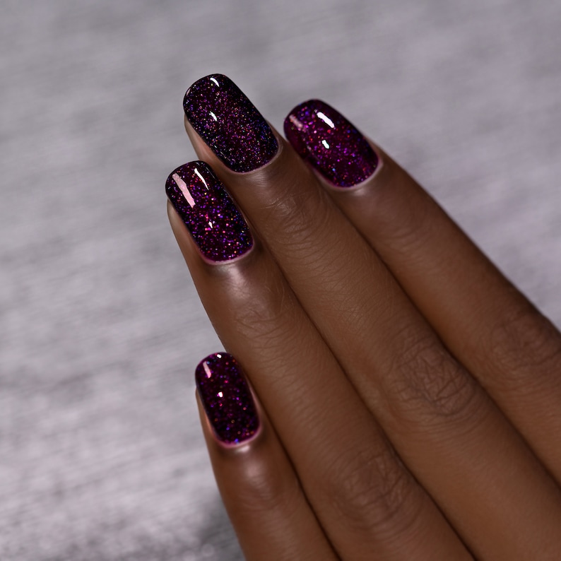 Madeline - Delicious Dark Berry Holographic Nail Polish image 7
