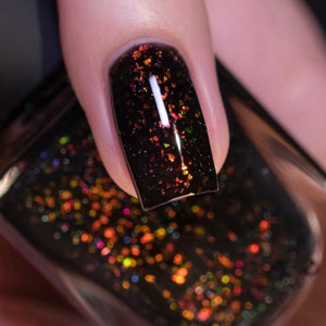 Hex - Black Jelly Shimmer Nail Polish